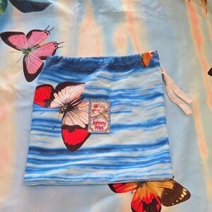 Johnny Was Multicolor Butterfly Beach Blanket/Towel